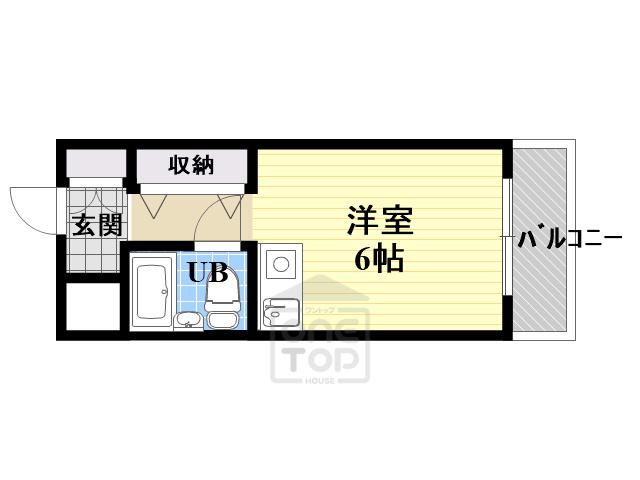 ファインクレスト江坂(ワンルーム/7階)の間取り写真
