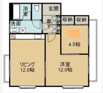 ハイツルミネ(2LDK/3階)の間取り写真