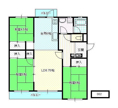 南原F&M(3LDK/2階)の間取り写真