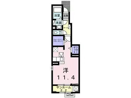 MAISON DE YK III(ワンルーム/1階)の間取り写真