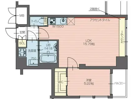 プレジオ長田(1LDK/7階)の間取り写真