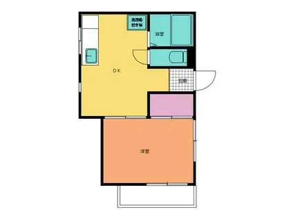 コーポタカハシ(1DK/1階)の間取り写真