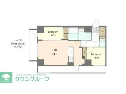 S-RESIDENCE高島平ASOLEA(2LDK/3階)の間取り写真