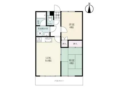 アーバンコーポマリ(2LDK/1階)の間取り写真