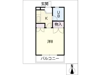 コーポグランメール(1K/2階)の間取り写真