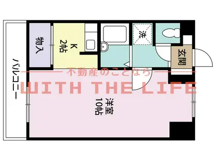 ジョイフルスワノ(1K/2階)の間取り写真