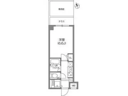 ガーラプレイス八幡山壱番館(1K/1階)の間取り写真