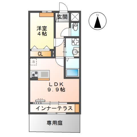 リーブルハイム(1LDK/1階)の間取り写真