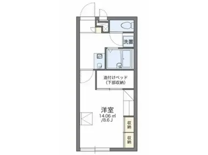 レオパレスシュウII(1K/2階)の間取り写真