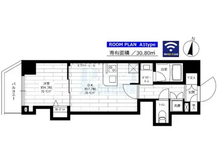 グランドコンシェルジュ氷川台(1DK/5階)の間取り写真