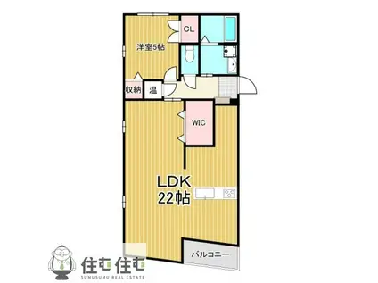 日高ビル(1LDK/4階)の間取り写真