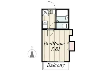 シャルマンヴィラージュ(1K/2階)の間取り写真