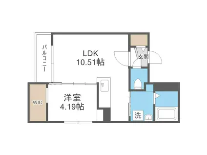 DOMINION N27(1LDK/5階)の間取り写真