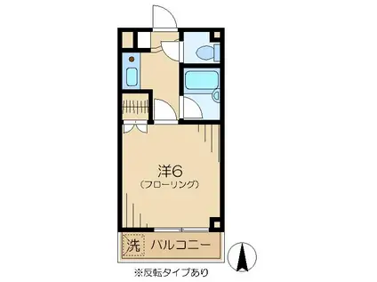 フローラ井の頭(1K/1階)の間取り写真