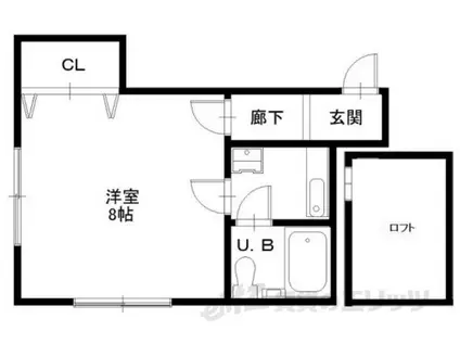 大東ハイツ(1K/2階)の間取り写真