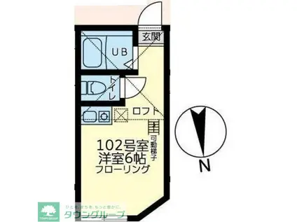 ユナイト大口アダムランバート(ワンルーム/1階)の間取り写真