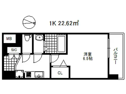 アルティザ王子公園D.C(1K/3階)の間取り写真