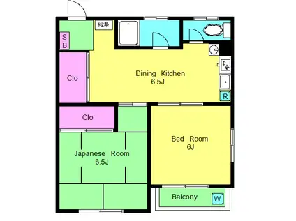 水野ハイツ(2DK/3階)の間取り写真