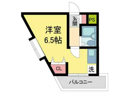 WAGAYA門戸厄神(ワンルーム/2階)の間取り写真