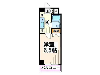 センターコア 当社管理物件(1K/3階)の間取り写真