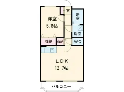 Y&M REGARO II(1LDK/2階)の間取り写真