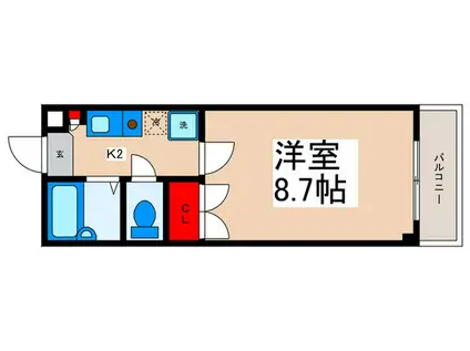 JR京葉線 舞浜駅 徒歩27分 3階建 築21年(1K/2階)の間取り写真