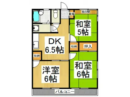 ハイツビオラ(3DK/1階)の間取り写真