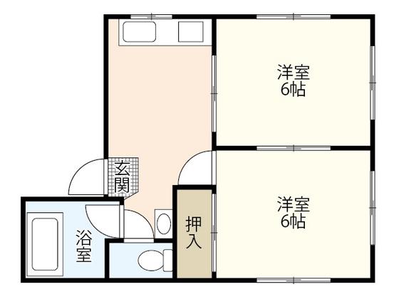 シティコーポ木坂(2DK/2階)の間取り写真