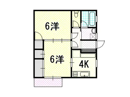 ハイツノウム(2K/3階)の間取り写真