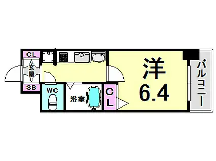 エステムプラザ神戸水木通グランクロス(1K/7階)の間取り写真