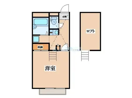 レオパレスLA CASA(1K/1階)の間取り写真