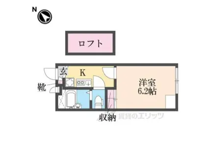 レオパレスMARUYAⅡ(1K/2階)の間取り写真