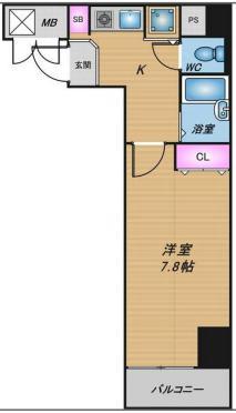 プレサンス神戸メリケンパーク前(1K/10階)の間取り写真