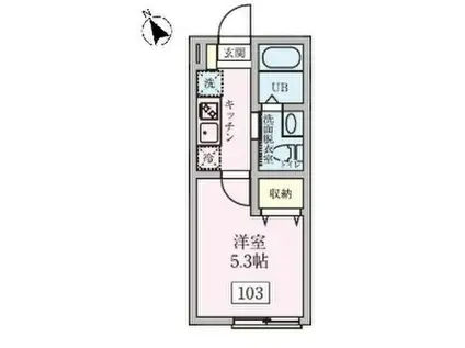 FOREST GARDEN NAKAYAMA(1K/1階)の間取り写真