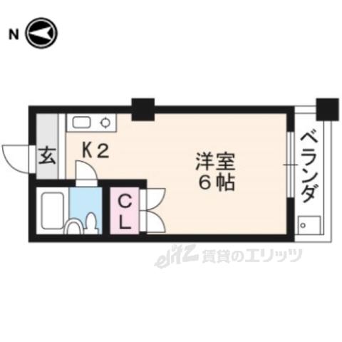 メゾン紫野(1K/3階)の間取り写真