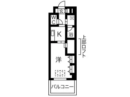 ARROW FIELDS 弐番館(1K/13階)の間取り写真