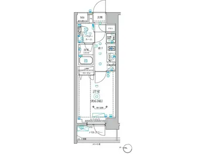 リルシア横濱東(1K/6階)の間取り写真