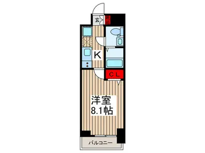 PARK SQUARE国府台(1K/3階)の間取り写真