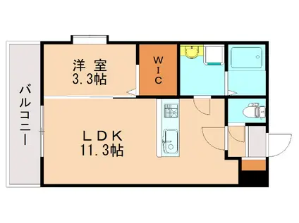 メゾン・ド・ラヴィス(1LDK/5階)の間取り写真