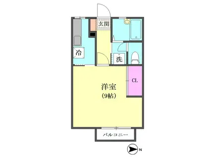 シエール大森弐番館(1K/2階)の間取り写真