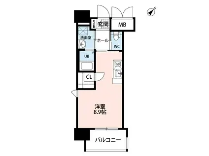 ALFACIO MILANI(ワンルーム/3階)の間取り写真