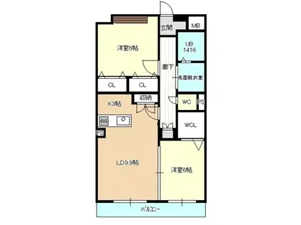 V.RESIDENCE(2LDK/1階)の間取り写真