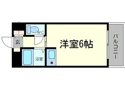 サンキャドマスミナミ堀江(ワンルーム/7階)の間取り写真