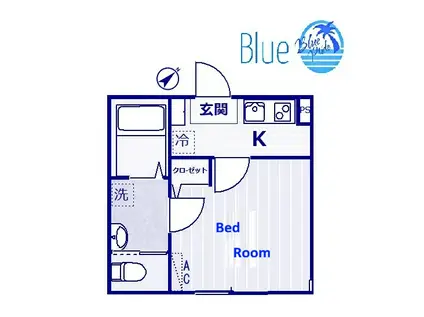 レグレス(1K/3階)の間取り写真