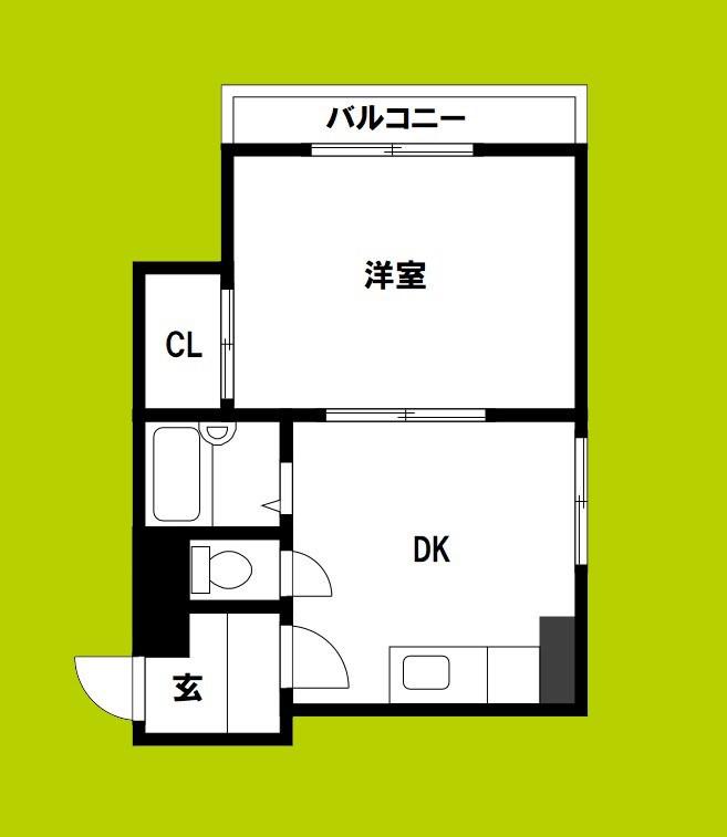エンパイヤシティ(1LDK/1階)の間取り写真