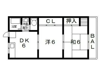 光マンション(2DK/2階)の間取り写真