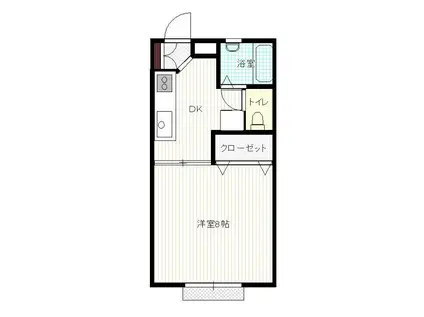 MARRYHOUSE(1K/2階)の間取り写真