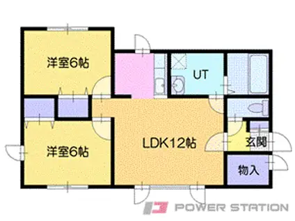 駅前コーポ5番館(2LDK/2階)の間取り写真