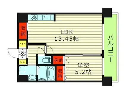 CHEZ・MOI・YOKOZUTSUMI IV(1LDK/7階)の間取り写真