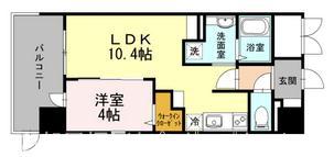テラス天の川(1LDK/2階)の間取り写真